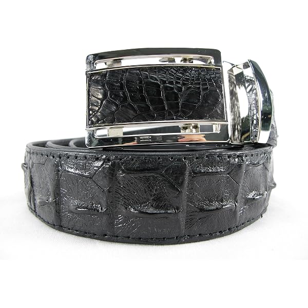 Tony Lama Men's Black Ostrich Dress Belt Black 28 at Amazon
