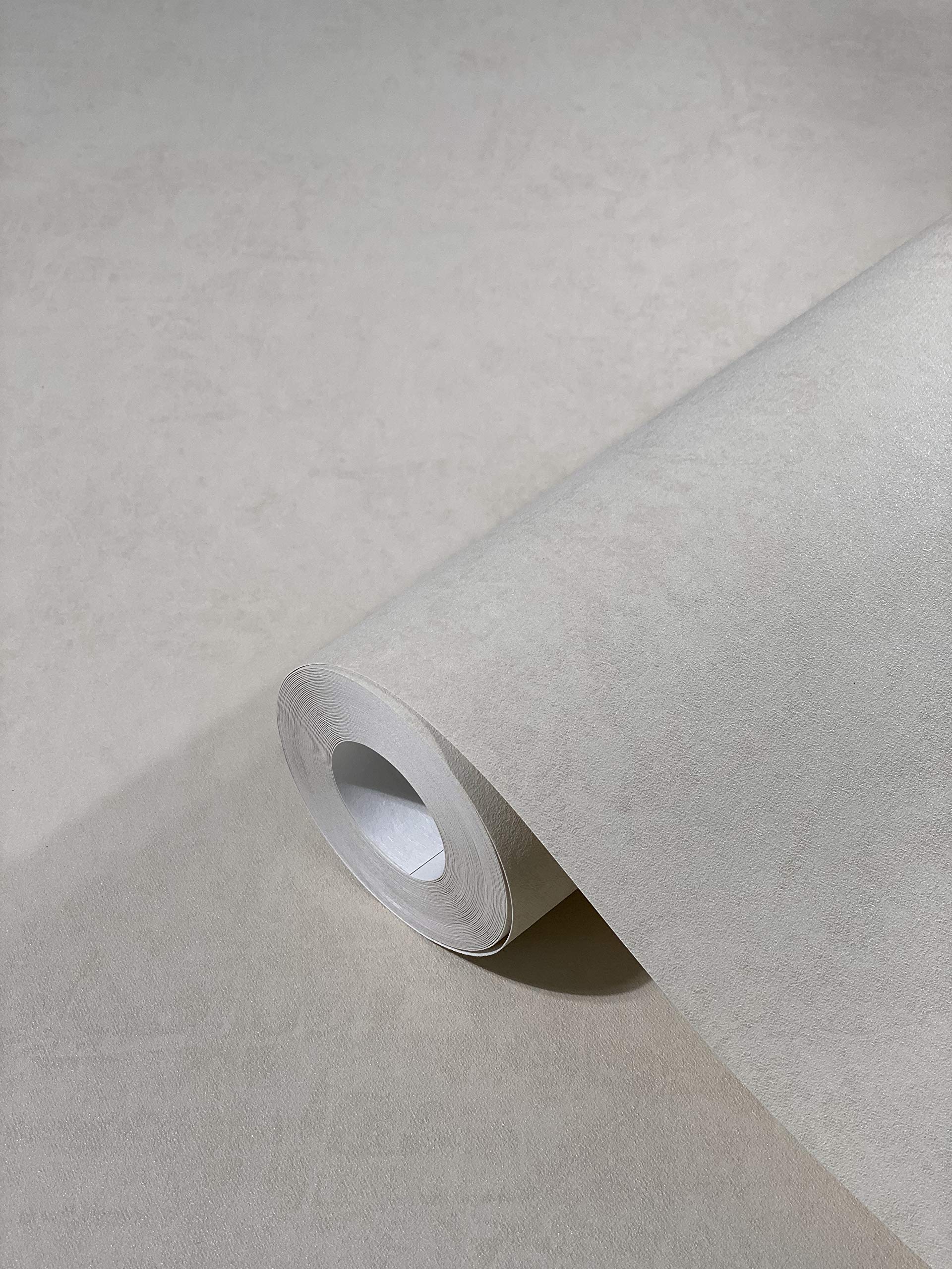 marburg Beige Plain Wallpaper - Pattern, Modern - for Living Room, Bedroom, or Kitchen - Made in Germany - 10.05m x 0.53m