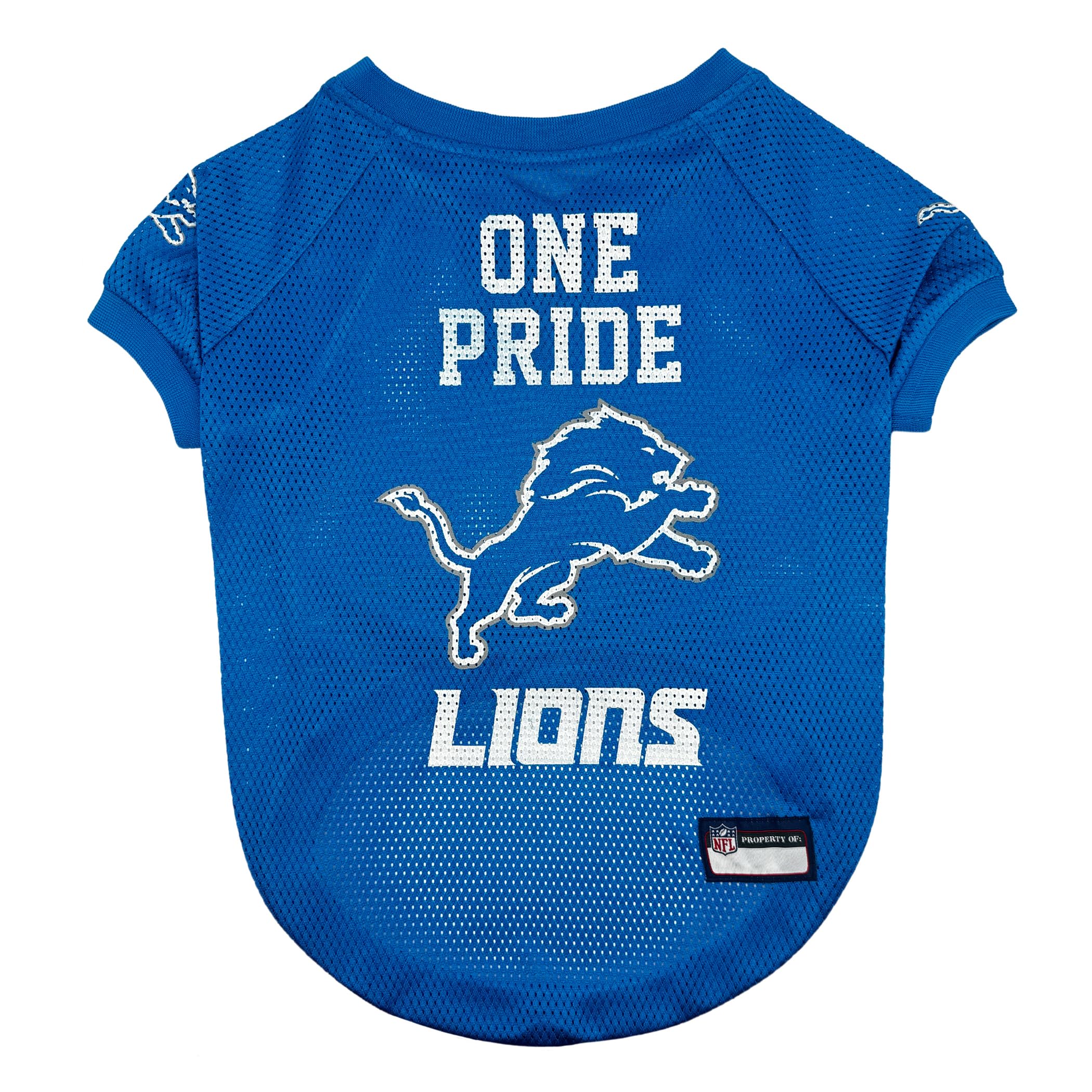 Pets First NFL Detroit Lions Raglan Jersey One Pride - Size Small. Cutest Football Jersey for Dogs & Cats Image