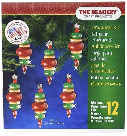 Amazon.com: Beadery Holiday Beaded Ornament Kit, 2.25-Inch by 0.75-Inch, Victorian Baubles