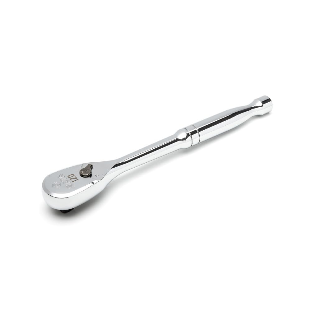 SATA ST12974 3/8-Inch Drive 120P Professional Ratchet with Teardrop Head, Polished, with 3-Degree Swing Arc