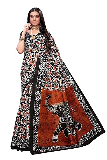 Womens Brown Color Pure Khadi Silk Saree With Blouse Piece (MIRAH BROWN_Free Size)