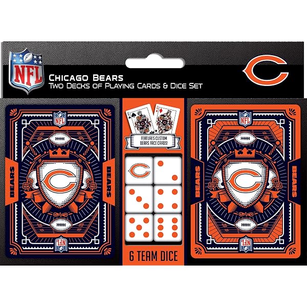 Set Domino Chicago Bears - Custodia In Ecopelle, Regalo Perfetto Per Gli Amanti Del Gioco