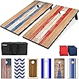 GoSports Portable Cornhole Sets, 8 Styles – Choose 4 x 2 ft or 3 x 2 ft - Boards Include 8 Bean Bags, Travel Case, and Game Rules