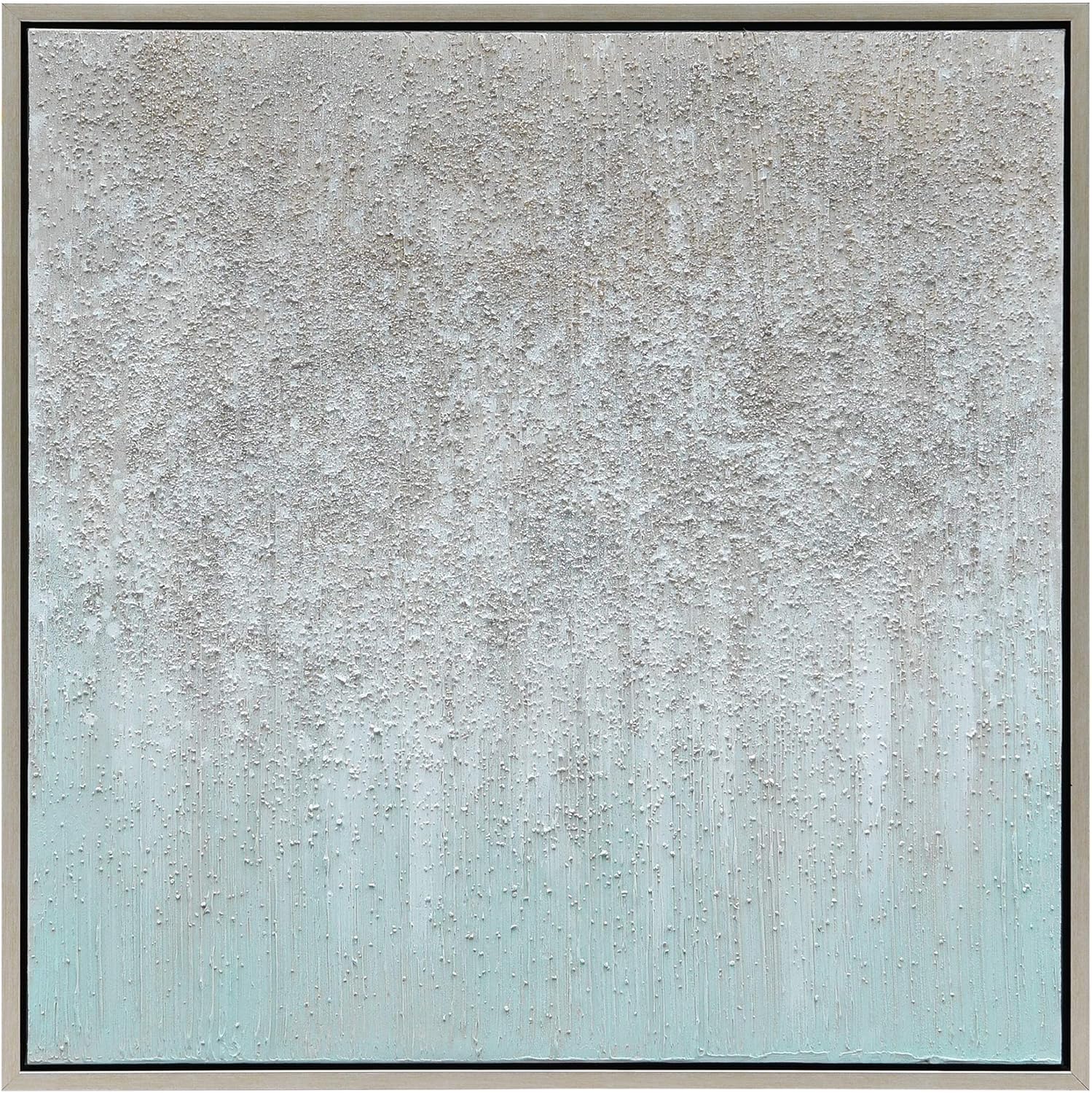 Paintings - Empire Art Direct Abstract Wall Art Textured Hand Painted Canvas by Martin Edwards, Champagne Silver Frame, 36