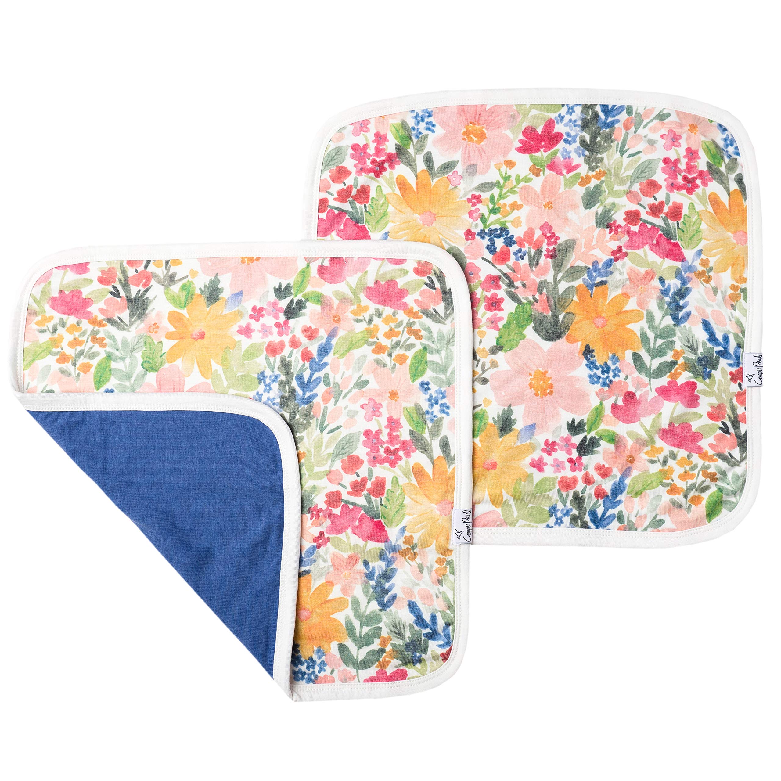 Copper Pearl 3-Layer Knit Security Blanket Set Sized 16" X 16" 2-Pack "Lark"