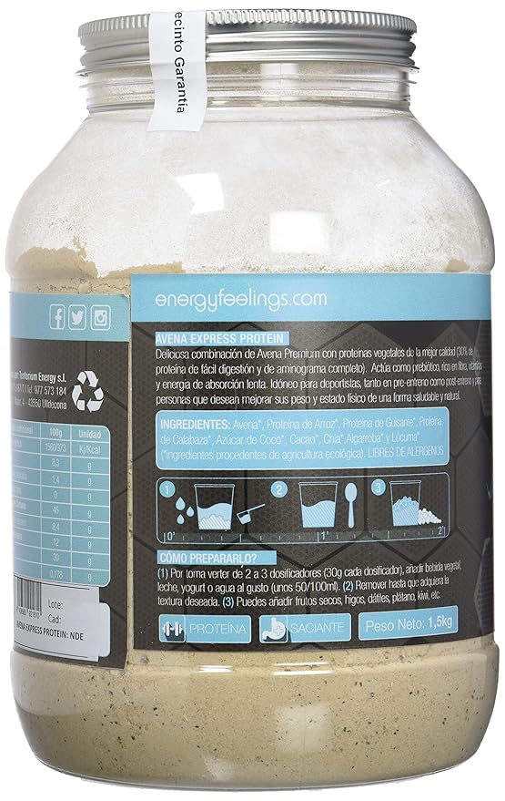 Energy Feelings Avena Express Protein control de peso - 1,5 Kg ...