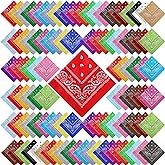 Handepo 150 Pcs Bandanas Bulk, Colorful Paisley Bandanas Unisex Head Wrap Scarf Cowboy Headband Handkerchief