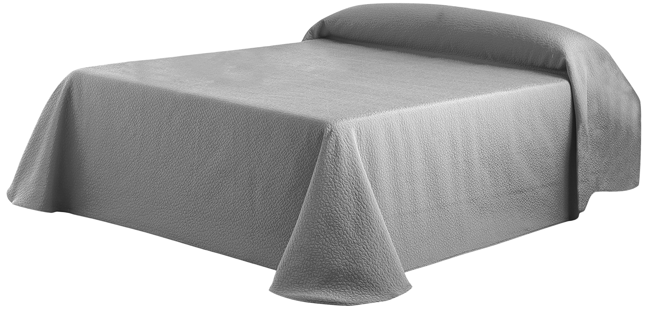 Eysa 200 cm 75 Polyester 25 Percent Cotton Gravel Bedspread, Silver 06, 200