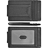 kinzd Money Clip, Front Pocket Wallet, Leather RFID Blocking Strong Magnet thin Wallet | RFID Blocking, Strong Magnet, thin