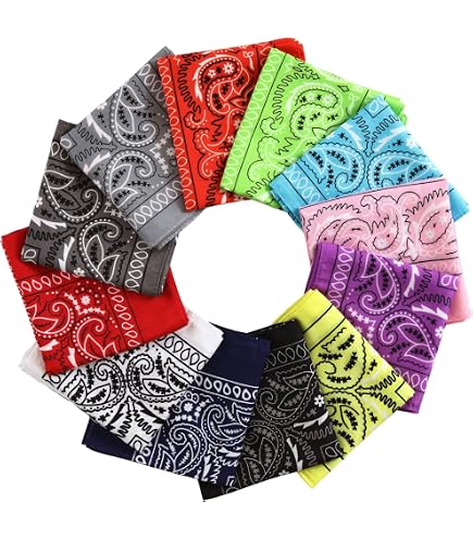 Hav-A-Hank Bandana Paisley 100% Cotone 55x55cm - Turchese - Ideale Multiuso - 3