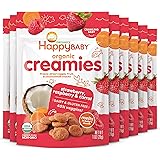 Happy Creamies Family Baby Organic Creamies Freeze-Dried Veggie & Fruit Snacks with Coconut Milk Strawberry Raspberry & Carro