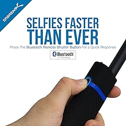 SABRENT Bluetooth Selfie Stick with Built in