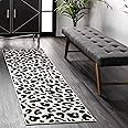 nuLOOM Annette Modern Leopard Print Runner Rug, 2' x 6', Dark Grey