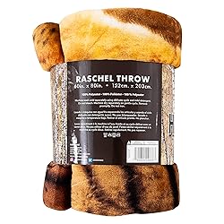 Northwest Savanna Tiger Oversized Raschel Throw