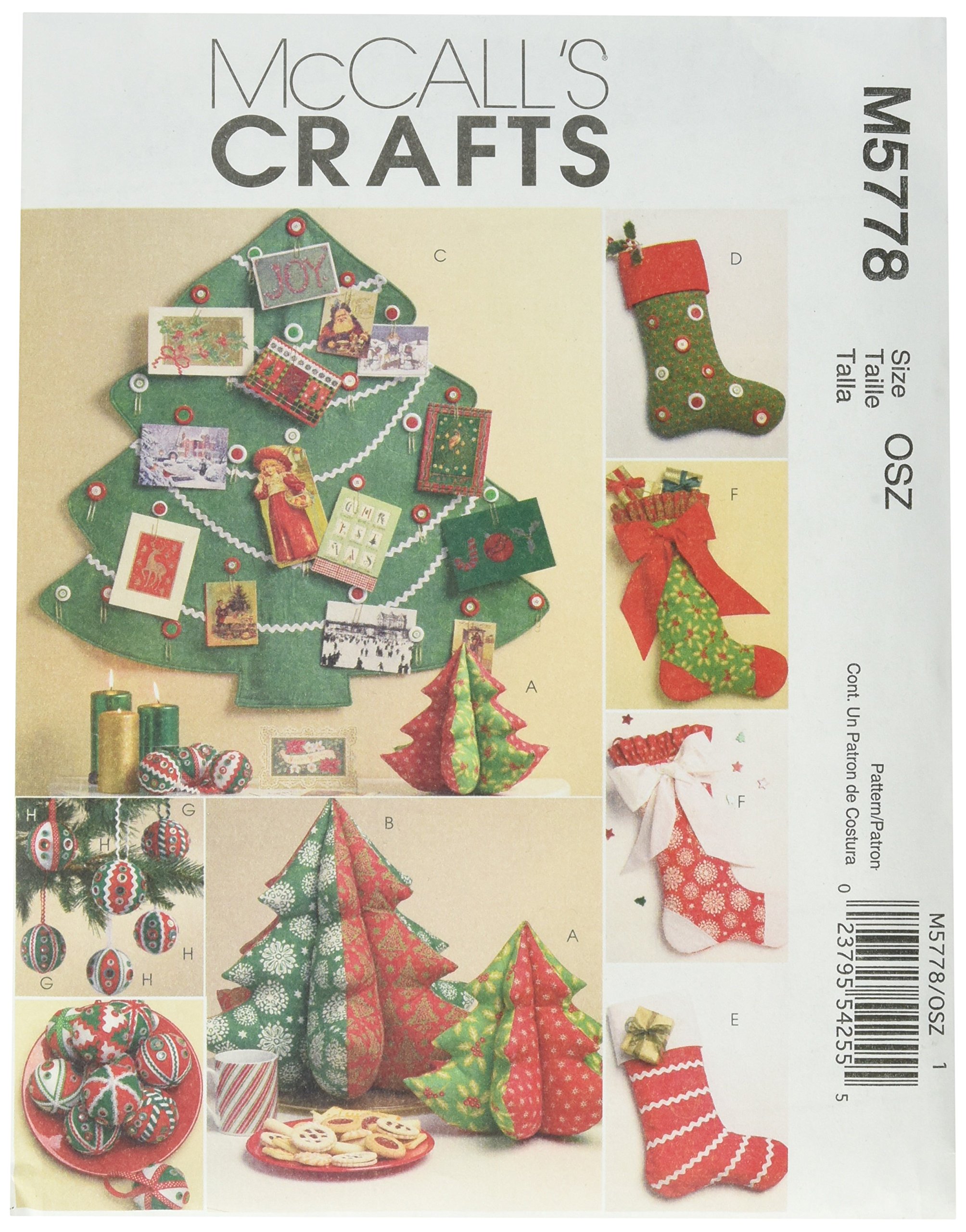 McCall's Patterns Holiday Decorations, M5778, One Size Only,White