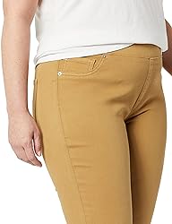 Amazon Essentials Women's Mid-Rise Stretch Pull-On