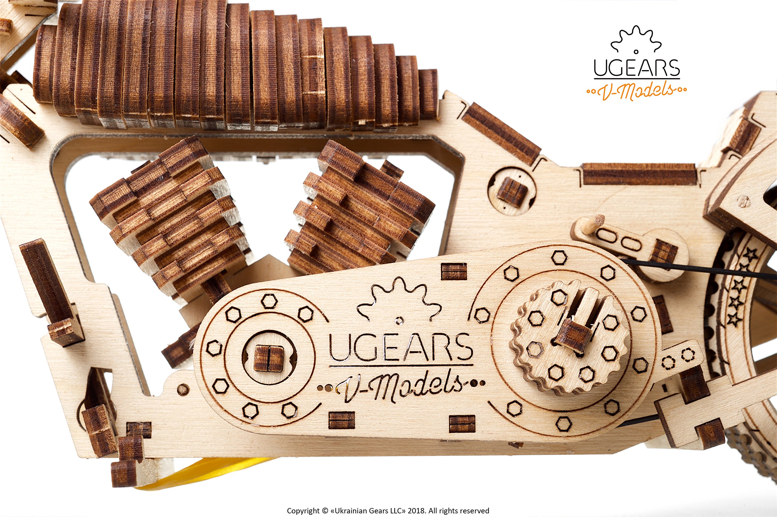 Wooden Bike, Vintage Vehicle, Mechanical Models, School Project, Automata Kit, Desk Dcor by Ugears - Image 5