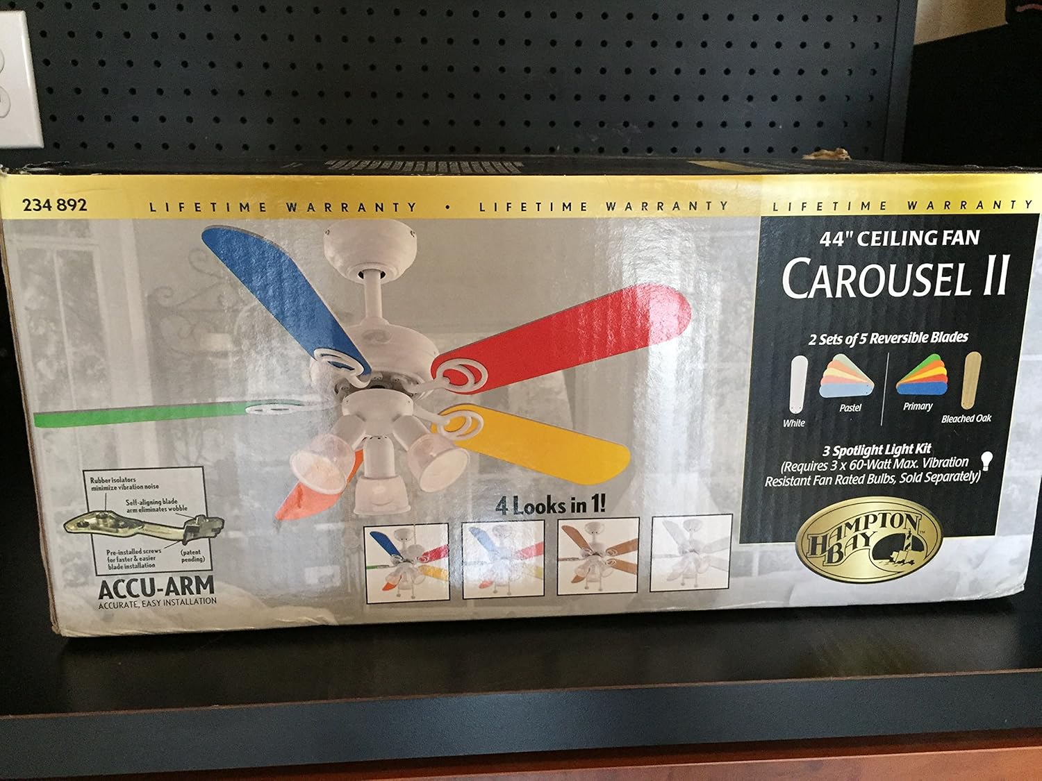 Hampton Bay Carousel Ii 44 Ceiling Fan Light With 2 Sets Of 5