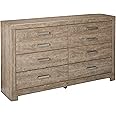 Signature Design by Ashley Culverbach Scandinavian 6 Drawer Dresser, Weathered Gray