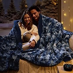 Bedsure Faux Fur Electric Blanket Queen Size, Dual