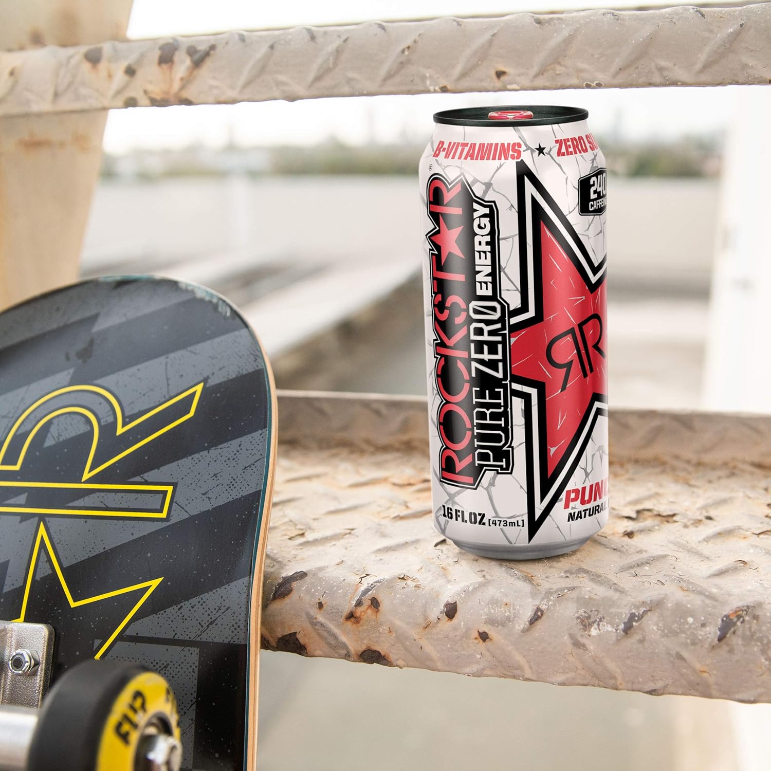 Rockstar Energy Drink Pure Zero Energy Drink, Punched, 16 Fluid Ounce (Pack of 24) (6930010) : Grocery & Gourmet Food