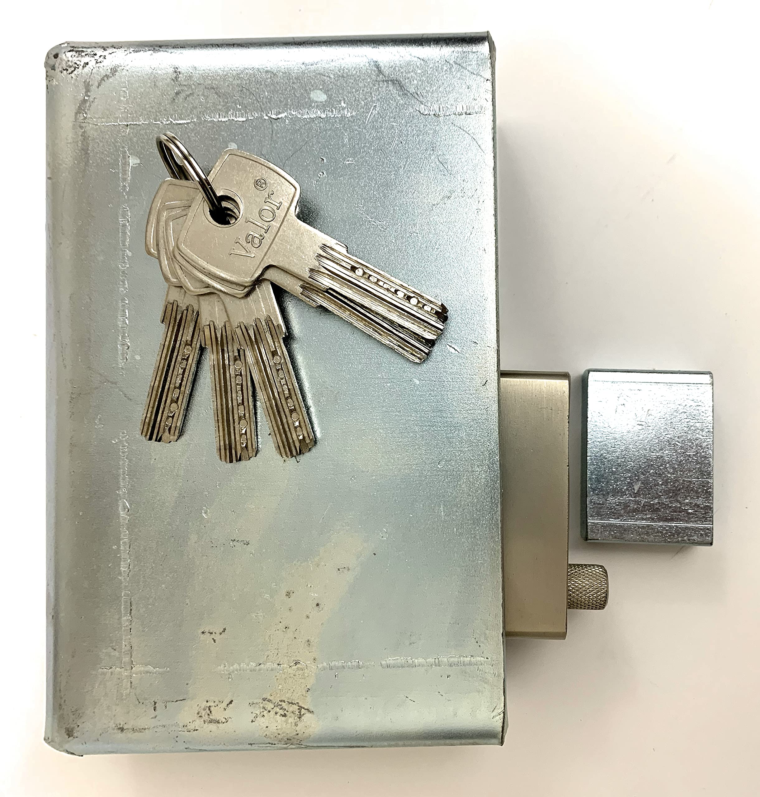 Weld on Shipping Container Lockbox with Keyed Padlock - Storage Security - Securely Lock Container from Theft and Loss - Lock Box 100% Steel - Heavy and Strong - Foghorn Construction