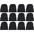 Gelante Unisex Beanie Cap Knitted Warm Solid Color and Multi-Color Multi-Packs