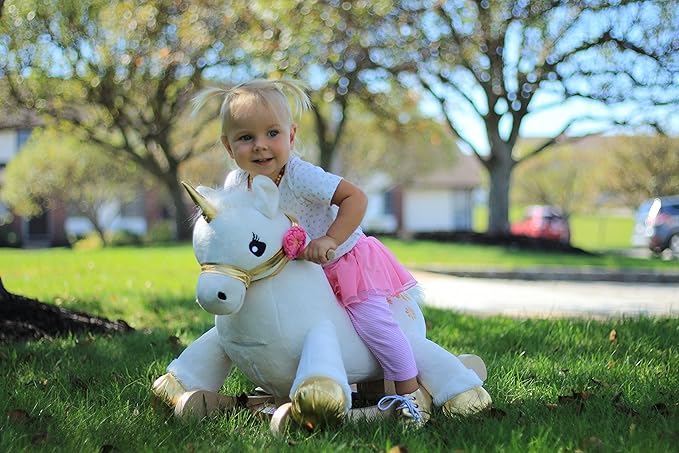 rockabye angel the unicorn rocker ride on