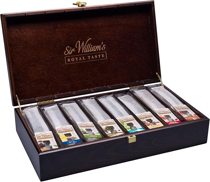 SIR WILLIAM'S Royal Taste Wooden Box with Premium High Quality Blend