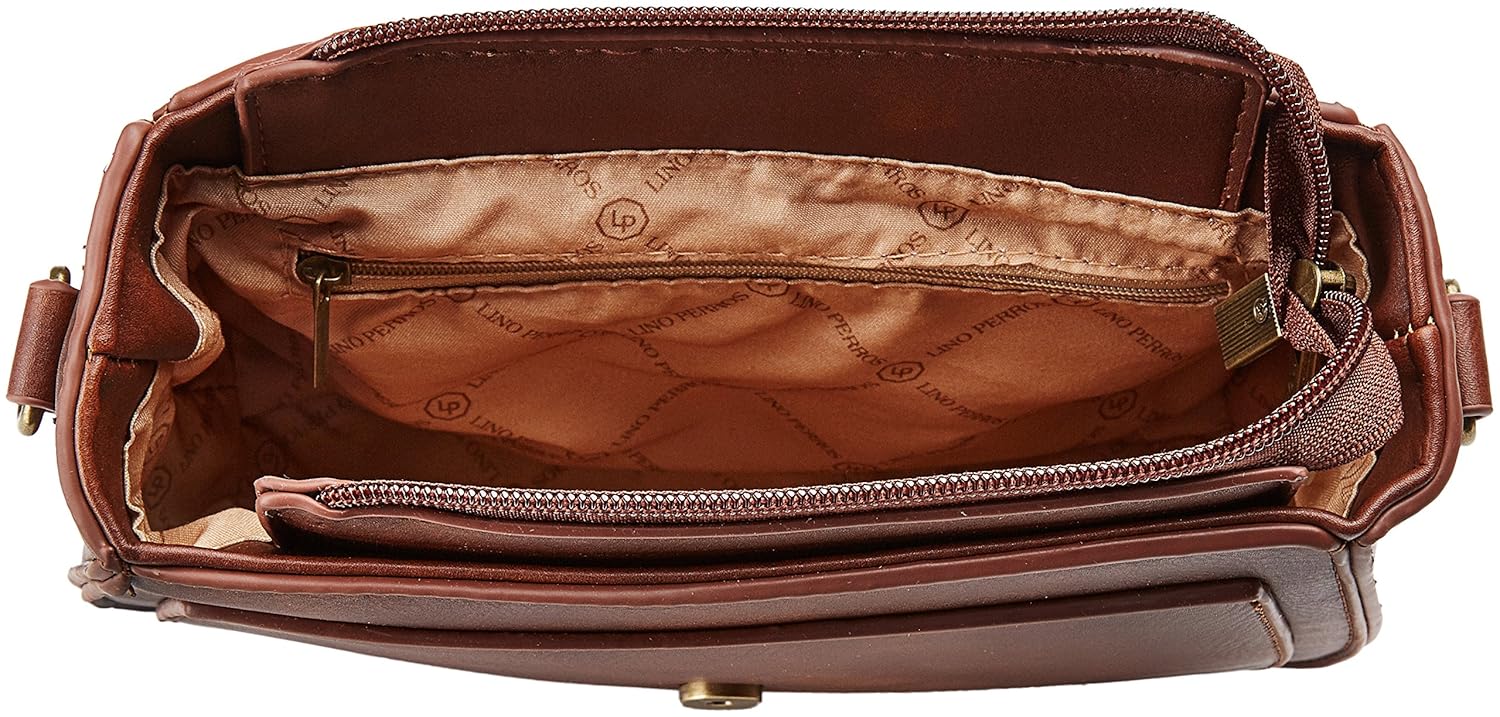 lino perros women's sling bag (brown) ()