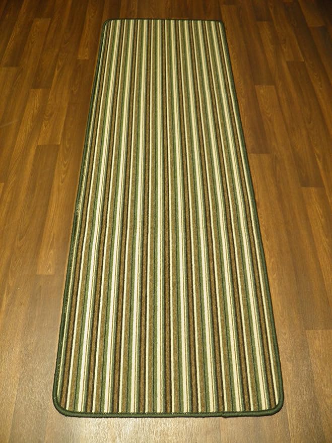 Non Slip Striped Washable Kitchen Utility Caravan Top Quality Runner