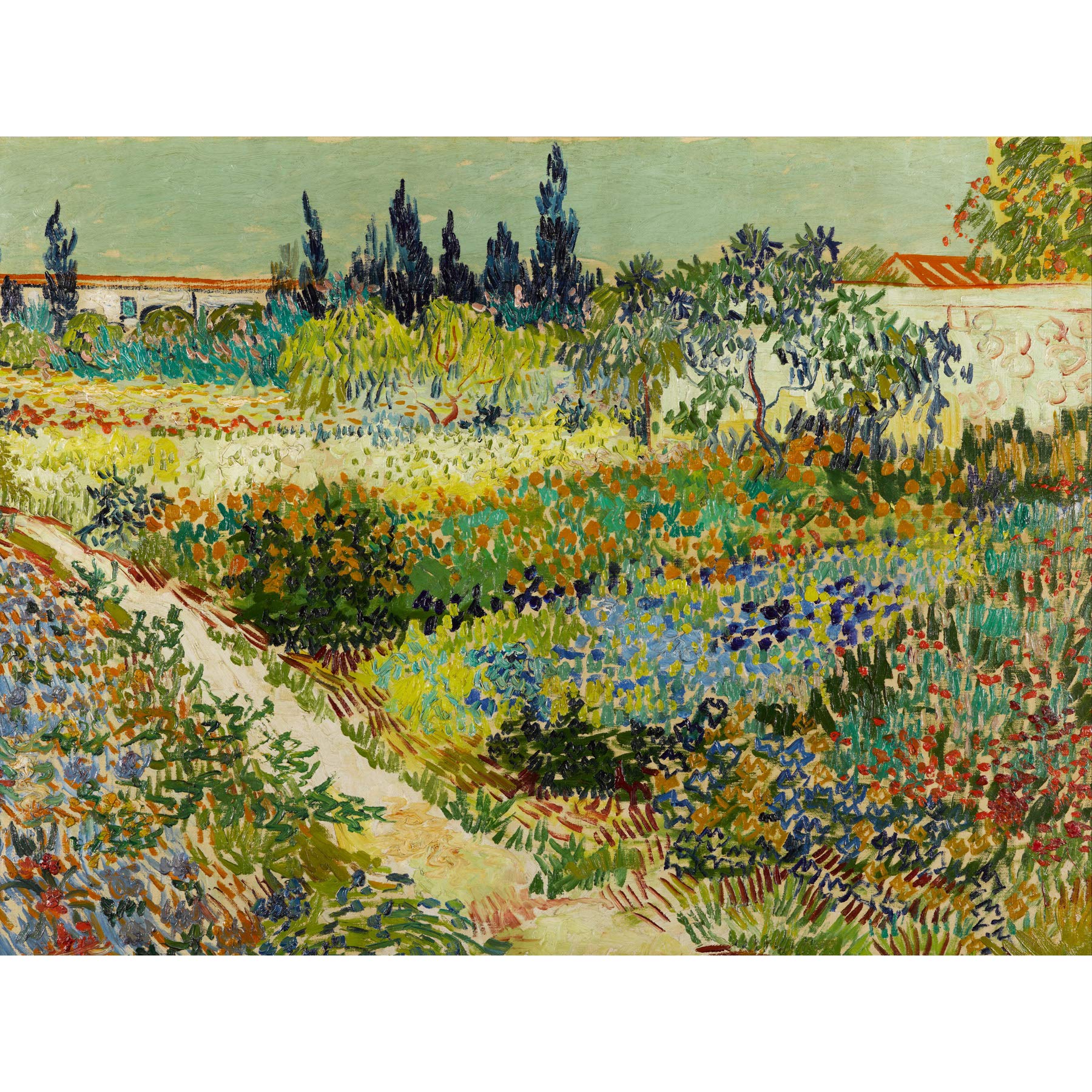Fine Art Prints Vincent Van Gogh Garden At Arles Large Wall Art Print Canvas Premium Poster Mural, 18 x 24 inches
