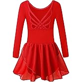 Tegmk Girls Tank Ballet Leotards with Skirt Toddler Dance Dress,Cute Butterfly Hollow Back