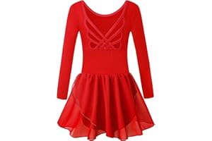 Tegmk Girls Tank Ballet Leotards with Skirt Toddler Dance Dress,Cute Butterfly Hollow Back