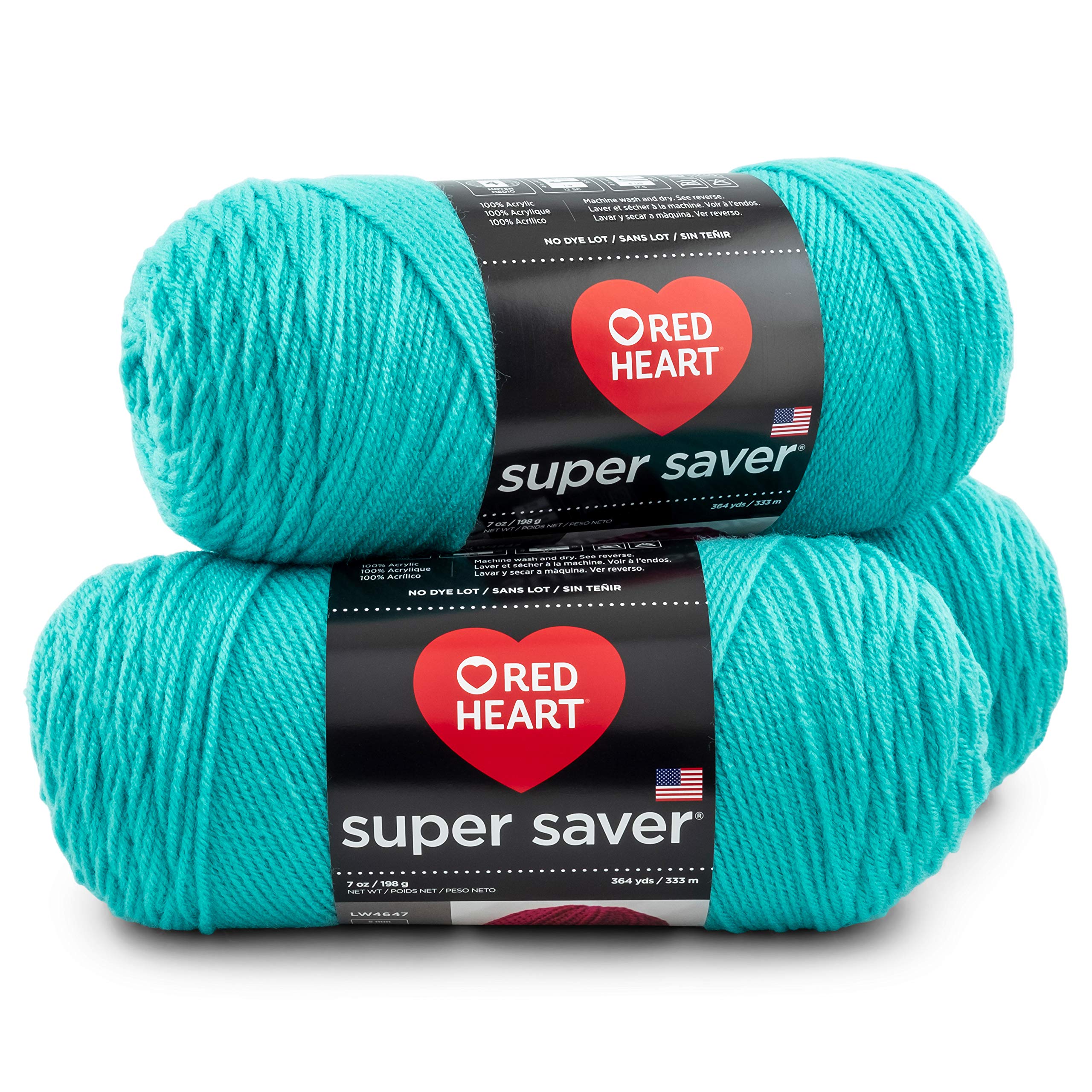 RED HEART Super Saver 3-Pack Yarn, TURQUA 3 Pack