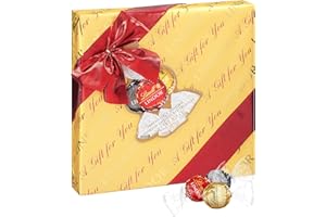 Lindt LINDOR Holiday Assorted Chocolate Candy Truffles Wrapped Gift Box, Assorted Chocolate Candy with Smooth, Melting Truffle Center, 10.1 oz.
