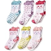 Jefferies Socks Non-skid Novelty Cat Socks 6 Pair Pack Sockshosiery