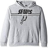 Ultra Game Men's NBA Official Fleece Hoodie Pullover Sweatshirt Primo Metallic, San Antonio Spurs, Heather Gray, Medium