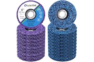 OLEITODH 20 Pcs 4" x 5/8" Strip Discs Bulk, Paint Stripping and Rust Removal Wheels for Angle Grinders, Abrasive Grinding Discs for Metal, Wood, and Fiberglass, Blue+ Purple