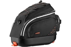 Ibera Bike Bag Mini Commuter 9.5L - Clip-On Bike Rack Bag with Shoulder Strap - Hard Base Reflective Trim Taillight Compatible - Bicycle bag for Folding & Small Bikes, PAKRAK ONLY FOR IBERA MINI RACKS