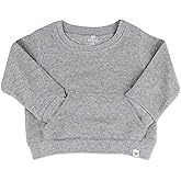 HonestBaby unisex-baby Comfy Crew Sweatshirt With Pockets 100% Organic Cotton for Toddler, Baby Boys, Girls