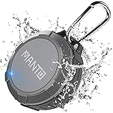MANTO Bluetooth Speaker IPX5 Waterproof Portable Shower Speaker, 12H Battery, Bluetooth & Micro SD Playback (Up to 32GB, Card Not Included), Compact Design for Travel, Camping, Hiking, and Home
