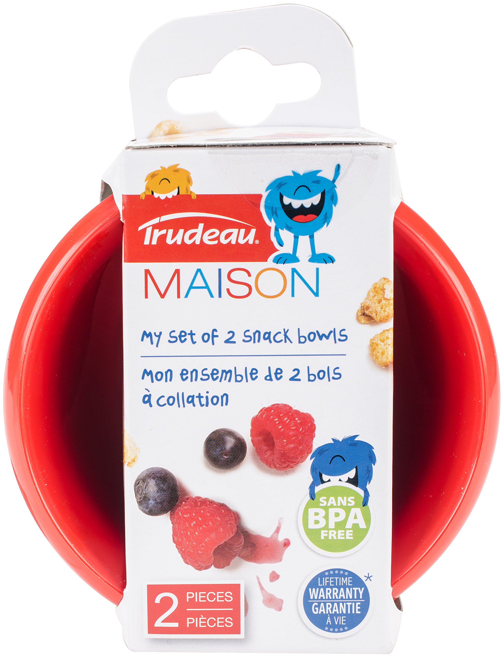 Trudeau Snack Box, Polypropylene, Red, One Size