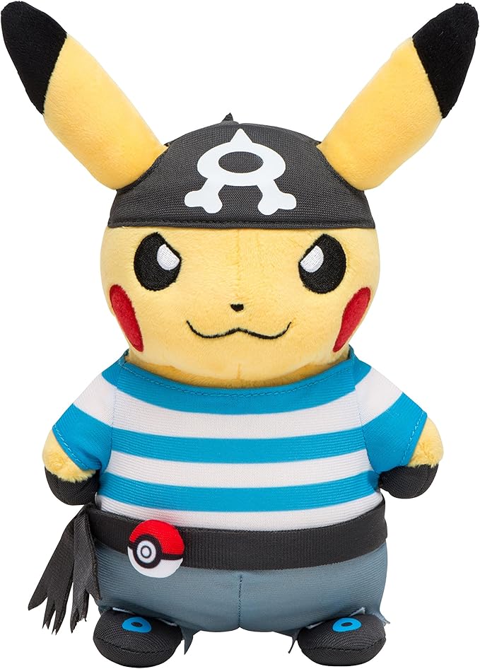 Amazon ポケモンセンターオリジナル ぬいぐるみ 団員ごっこピカチュウ アクア団 ぬいぐるみ おもちゃ