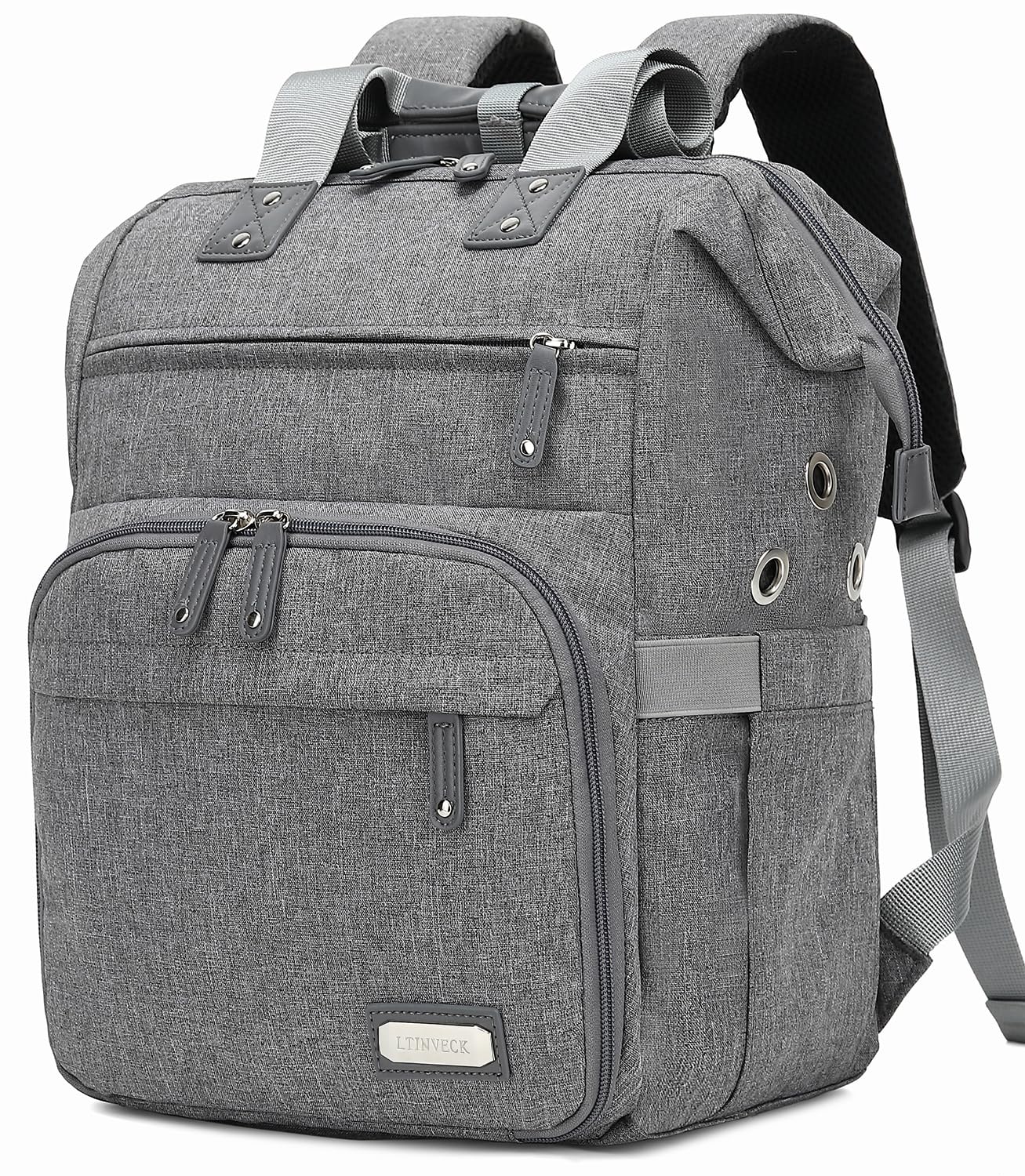 Knitting Bag Backpack, Yarn Storage Organizer Travel Crochet Bag with USB Charging Port, Large Capacity Yarn Storage Tote Bag for Carrying Projects, Knitting Needles, Crochet Hooks