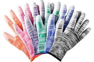 Nimalpal 6 Pairs Breathable Gardening Gloves for Women and Men - Super Grip Multi-Purpose Work Gloves