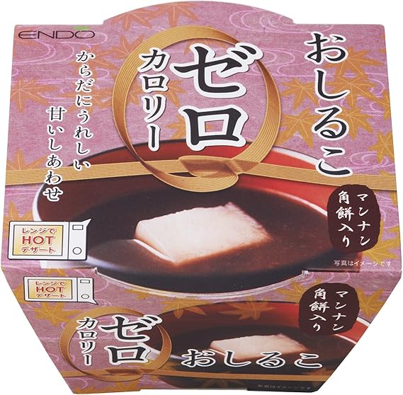 Amazon ゼロカロリーおしるこ マンナン角餅入り ３個セット 遠藤製餡 もち菓子 通販