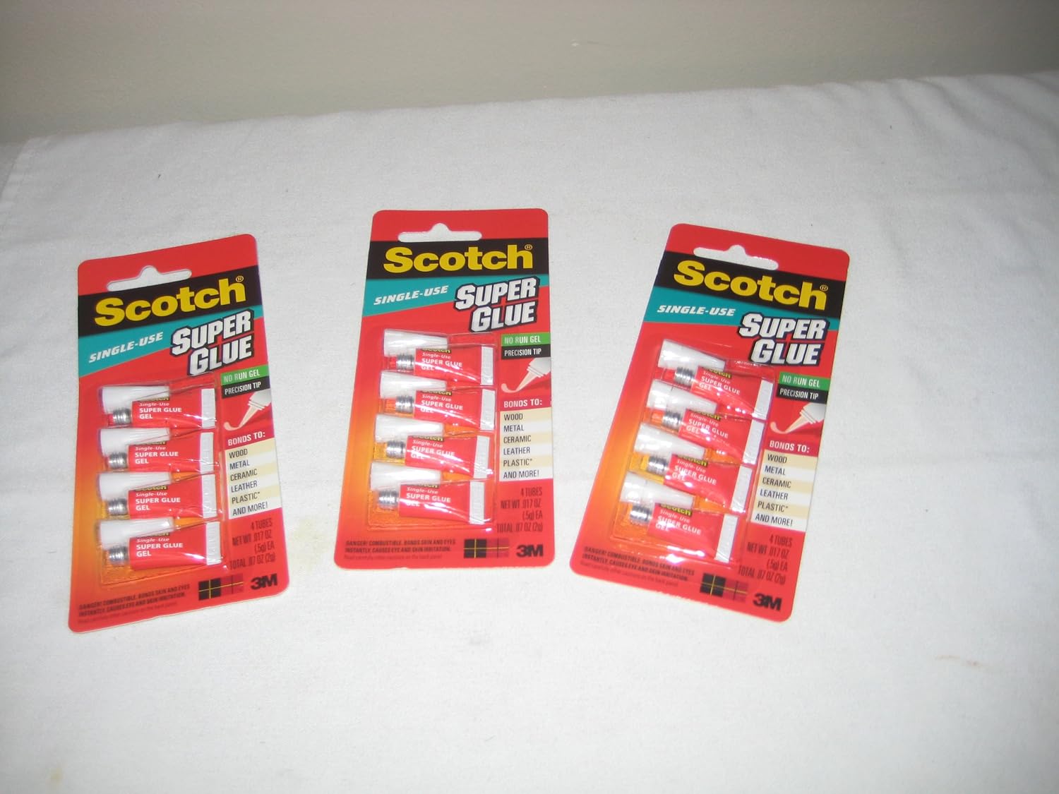 Scotch Super Glue Gel 4/Pkg.017oz General Purpose Glues