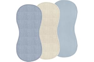 Hahafelt 3 Pcs Changing Pad Liners Fits in Peanut Shape Changing Pad Waterproof Diaper Mats Organic Cotton Peanut Mats are Warm on a Baby's Back, Washable Reusable(Elegant Style,Blue)